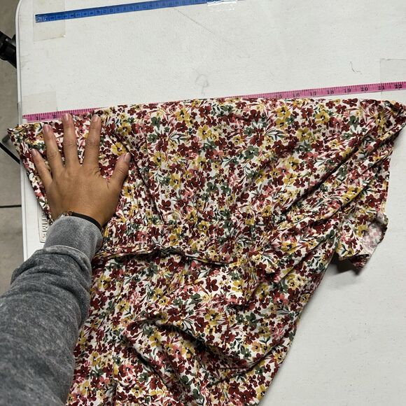 Time and Tru Cottagecore Flutter Sleeve Dress XL 16 18 Wildflower Tiered Midi - Picture 14 of 15